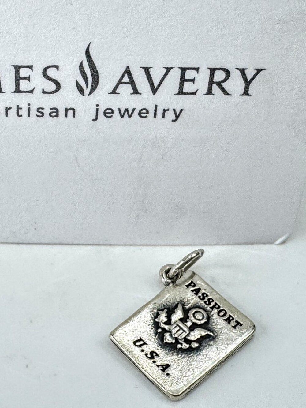 James Avery Passport U.S.A. Happy Tours Sterling Silver Charm JR2097